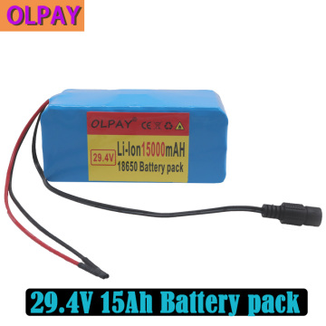 Original 7s3p 24V 15ah Electric bicycle Lithium Ion Battery 29.4V 15000mAh 15A BMS 250W 24V 350W 18650 Battery Pack with BMS