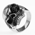SGS Warranty stainless steel unisex skull head ring