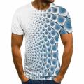 Three-dimensional vortex Men Tshirt 3D Printed Summer O-Neck Daily Casual Funny T shirt