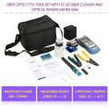 Practical Fiber Optic FTTH Tool Kit with FC-6S Fiber Cleaver and Optical Power Meter 5km Visual Fault Locator Fiber Stripper