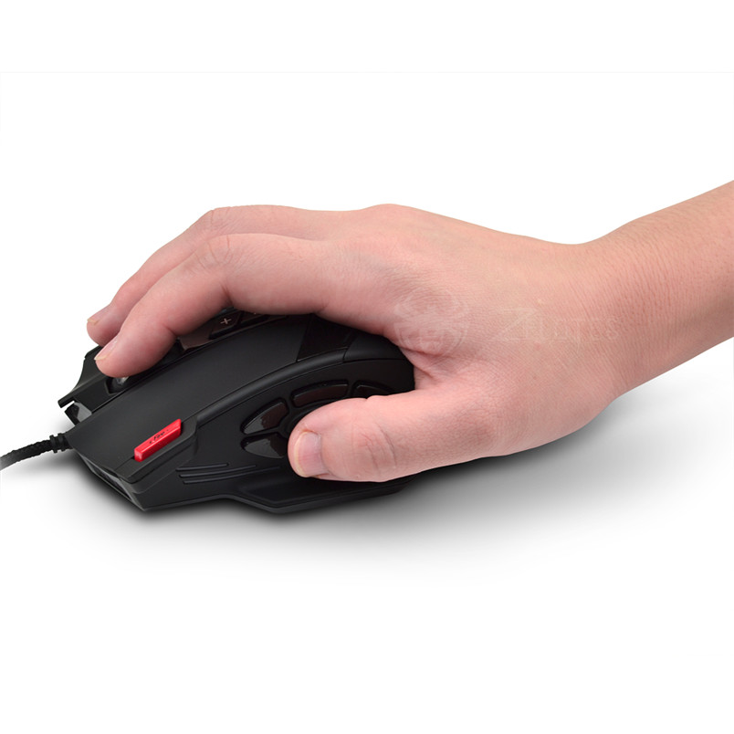 Reliable hotselling gaming mouse Zelotes C-12 Programmable Buttons LED Optical USB Gaming Mouse Mice 4000 DPI A