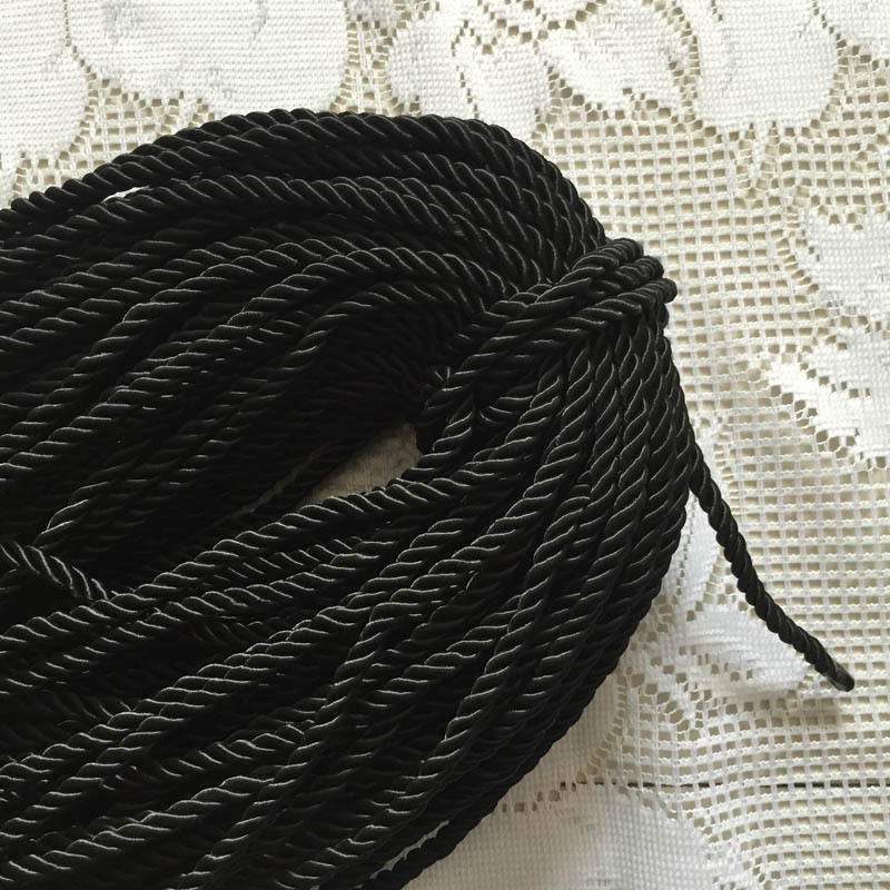 10 meters 3mm 3 Shares Twisted Cotton Nylon Cords Colorful DIY Craft Braided Decoration Rope Drawstring Belt Accessories JK2020