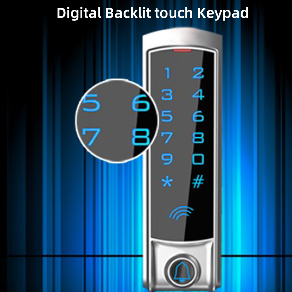 RFID Digital Backlit Touch Keypad Standalone 125KHz EM 13.56MHZ Card Waterproof Metal Touch Access Control system