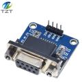 TZT MAX3232 RS232 to TTL Serial Port Converter Module DB9 Connector MAX232 For Arduino