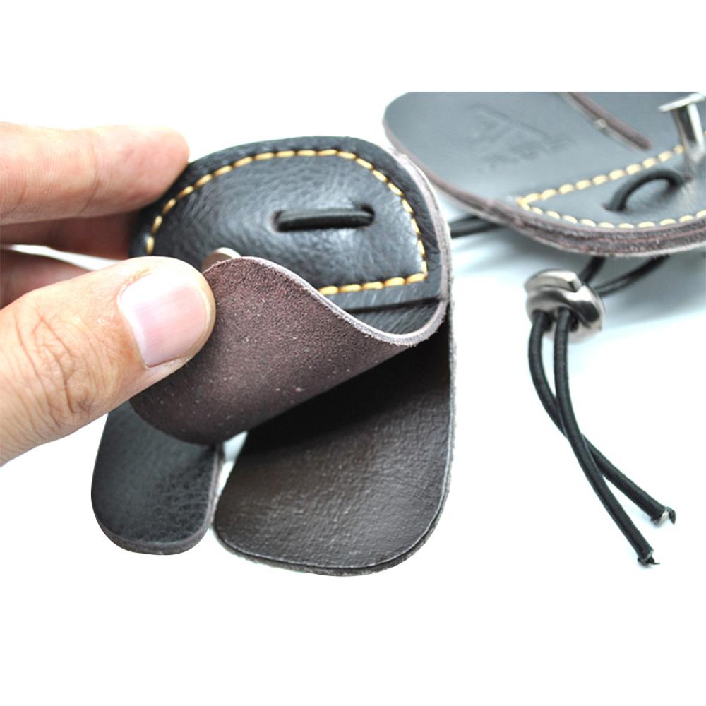 Cow Leather Archery Finger Guard Protection Pad Glove Tab Bow Shooting Hand Guard Tool Arrow Training Shooting Hunting Supplies