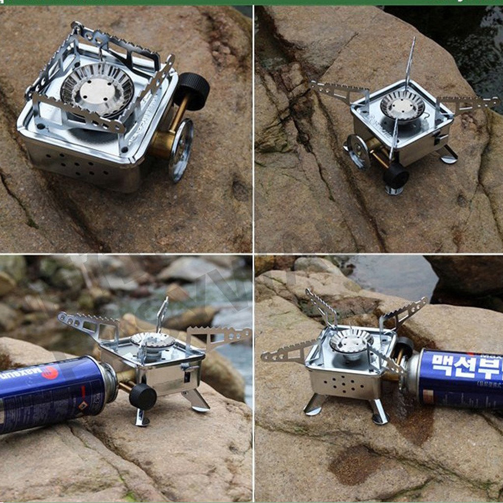 Foldable Mini-Cartridge Camping Gas Stove Outdoor Cooking Tea Stove Camping Kitchen Equipment Kitchen Cylinder Propane grill