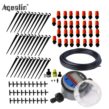 25m Automatic Micro Drip Irrigation System Garden Irrigation Spray Self Watering Kits with Adjustable Dripper #21026I