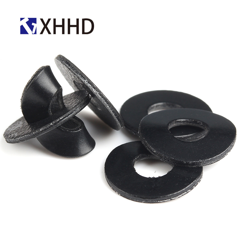 50PCS PVC Washers M2 M2.5 M3 M4 M5 M6 M8 M10 M12 Soft Plastic Gasket Black Insulation Flat Paded For Screws