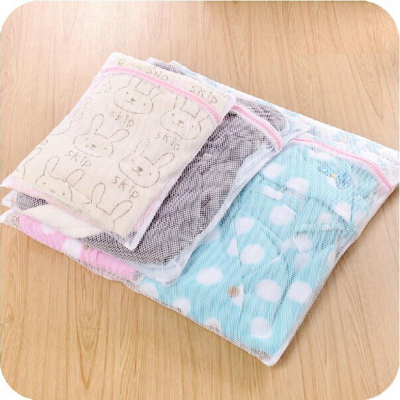 1pc Durable Zipped Wash Storage Bags Home Organization Washing Laundry Bags Machine Used Mesh Net Bags Laundry Case Polyester