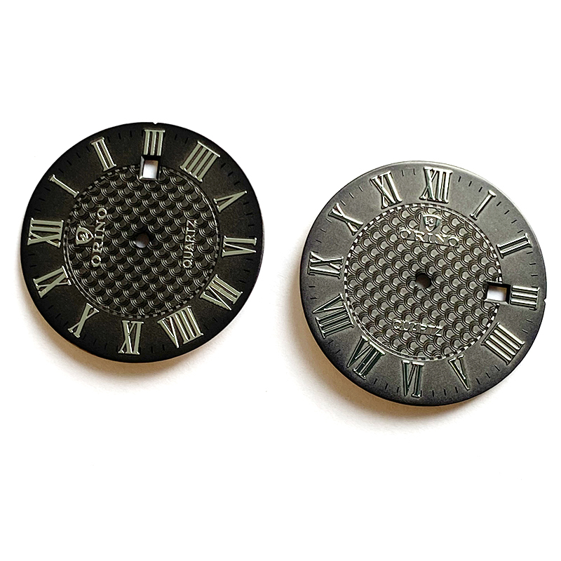Guilloche watch dial with roman numerals