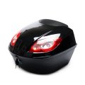 1Pcs Universal E-Bike Tail Box Motorcycle Top Hard Case Helmet Storage Case Tail Box Luggage Case With Reflective Lamp
