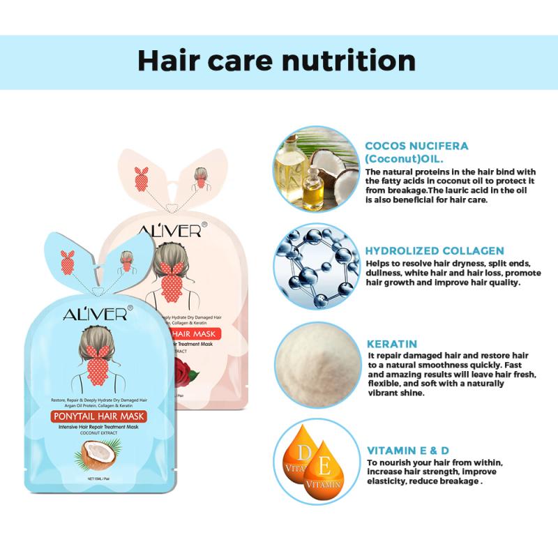 15ml Hair Tail Nursing Mask Deep Nourishment Hair Membrane Repair Hair Bifurcation Buttercup Hair Treatment Mask Care TSLM2