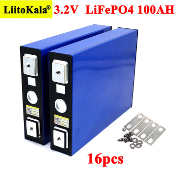 16pcs/lot 3.2V 100Ah Battery LiFePO4 Lithium phospha Large capacity DIY 12V 24V 48V Electric car RV Solar Energy storage system