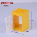 Locking Duplo Accessories Diy Building Blocks Model Tree stump Torch Saddle Farm guardrail Wardrobe Window Tile roof Duploe Toys