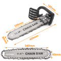 BDCAT 11.5/12 Inch Chainsaw Bracket Changed 100 125 150 Electric Angle Grinder M10/M14 Into Chain Saw Woodworking Power Tool Set