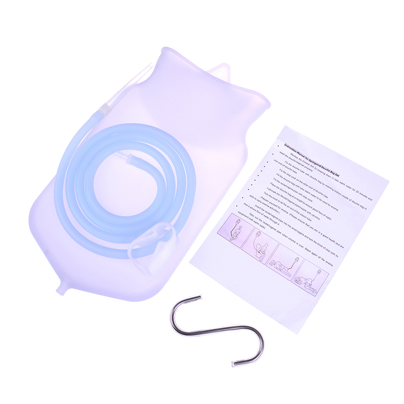 Enema Bag Sets 2000ml For Colon Cleansing With Silicone Hose Health Anal Vagina Cleaner Washing Enema Kit Flusher Constipation