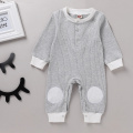 Newborn Infant Baby Girls Long Sleeve Romper Fashion Jumpsuits Patchwork Ribbed for Toddler Infant Baby Girls