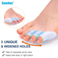 4pcs Three-hole Little Toe Separator Overlapping Toes Correcttor Bunion Blister Pain Relief Toe Straightener Protector D3493