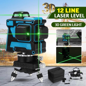ZEAST 12 Lines 3D Laser Level green Self-Leveling Wireless Remote 360 Horizontal & Vertical Cross Strong Lines Measuring Tools