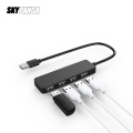 Ultra-thin 4-port USB2.0 Hub 480Mbps High Speed Indicator Light 30cm USB Hub For Multi-device Computer Laptop