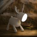 1PC Silicone 1W/5V Elk Deer Rotary LED Night Light Tail Adjustable Timing USB Lamp Kids Bedroom Decor Built-in 1200mA Battery