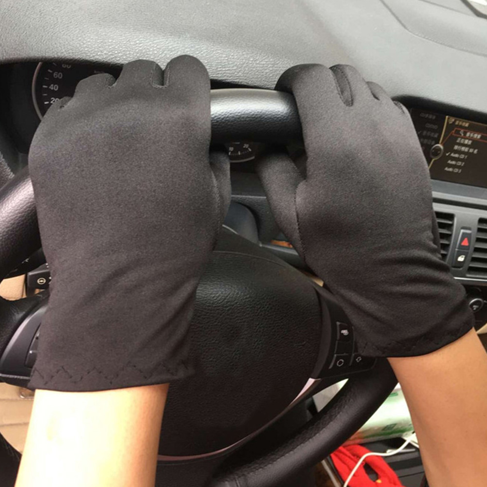 1Pair Spring Summer Spandex Gloves Men Black White Etiquette Thin Stretch Gloves Dance Tight Jewelry Gloves Hands Protector