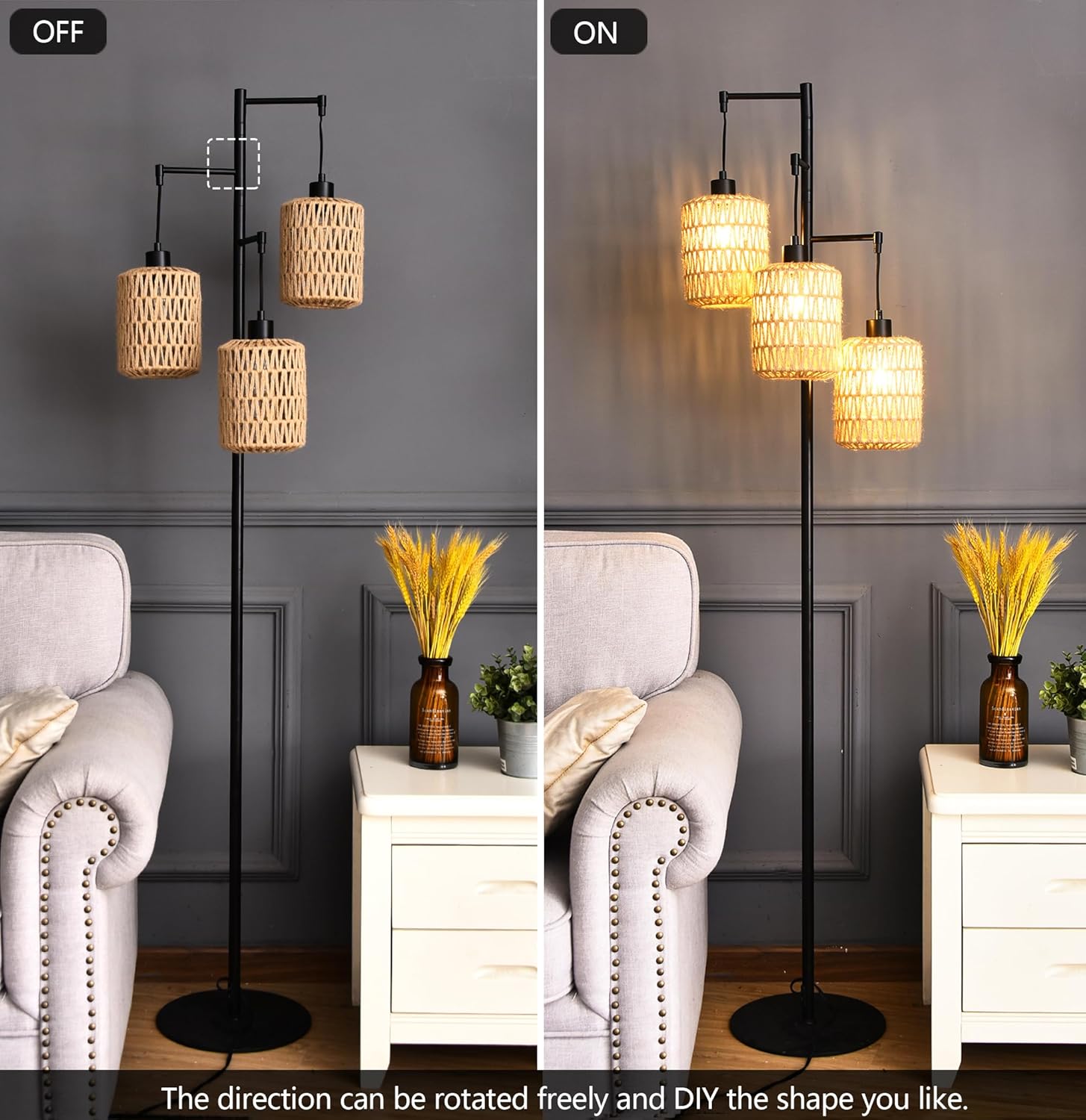 F250911 Floor lamp with rope shade (7)