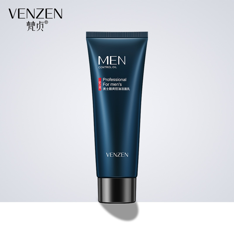 Venzen For Men Only Mens Professional Foam Wash Facial Cleanser Face Washing Oil Control Anti Dirt Bubble Skin Care