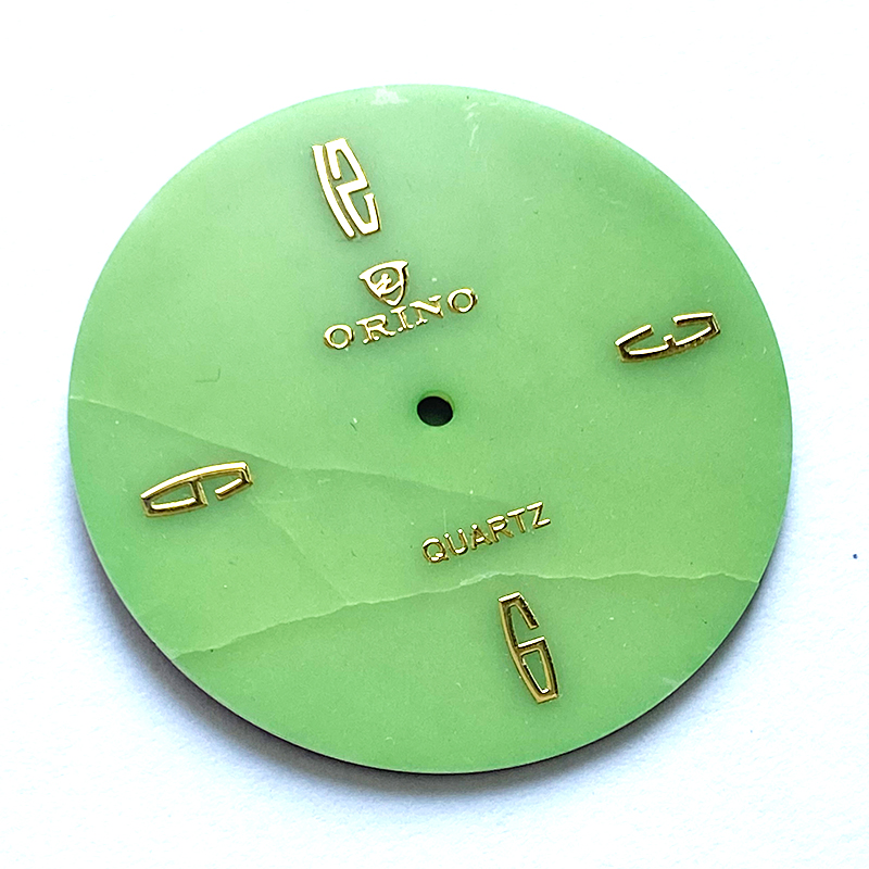 agate green stone watch dial