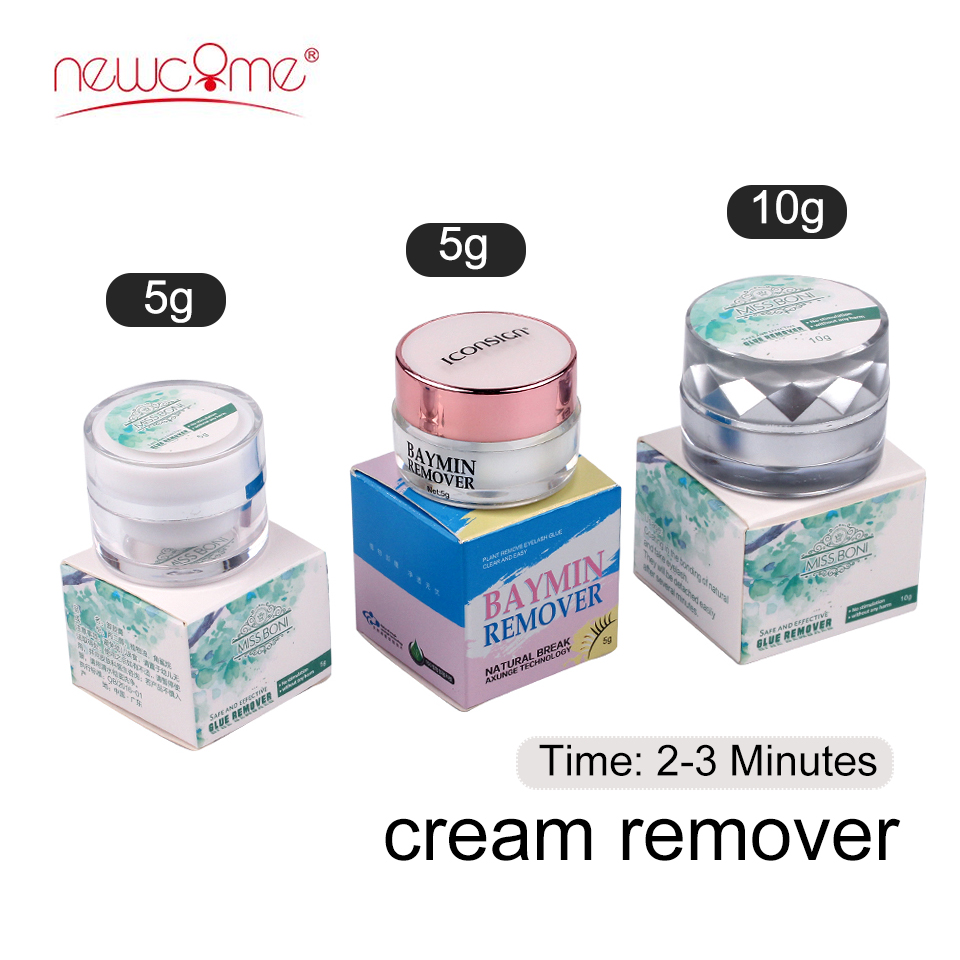 NEWCOME Eyelash Glue Remover Cream 5g/10g No Irritating Professional Eyelashes Extensions Glue Adhesive Remover Gel Makeup Tools