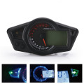 Motorcycle LCD Speedometer Digital Odometer With 2.5-inch LCD Display Screen for 2&4 Cylinders Motorcycle Tachometer Instrument