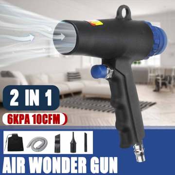 2 In 1 Air Duster Compressor Dual Function Air Vacuum Blow Suction Guns Kit Pneumatic Vacuum Cleaner Tool