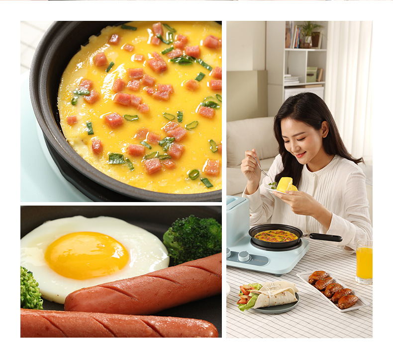 3 In 1 electric breakfast Makers Multifunction Bread machine mini frying pan Cooking pot household Sandwich Makers pizza 220V