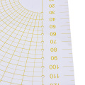 Quilting Tailor Circle Cutter Tool DIY Transparent+Yellow Plastic Patchwork Fan Ruler