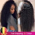 BEAUDIVA Brazilian Kinky Curly Human Hair Wig PrePlucked 13*4 Lace Front Human Hair Wigs with Baby Hair Curly Lace Front Wig