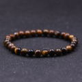 Minimalist 4/6/8/10/12mm 100% Real Tiger Eyes Beads Bracelet Men Natural Stone Braslet For Man Accessories Jewelry Pulseras Gift
