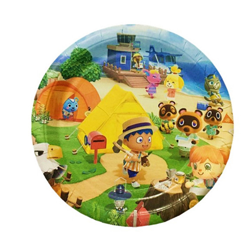 Animal crossing tablecloth Animal crossing disposable table cloth kids happy birthday party supplies decor plastic table cover
