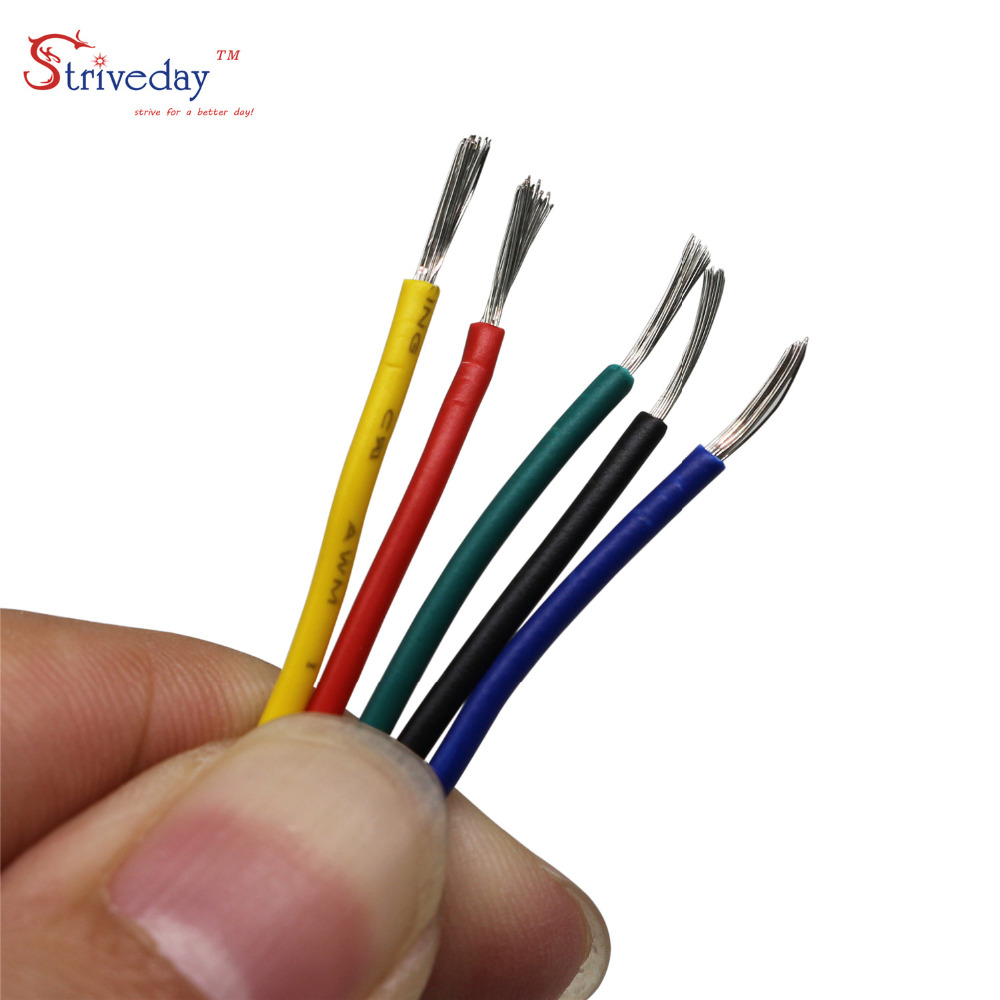 18/20/22/24/26/28 AWG 1007 (5-color hybrid twisted wire kit) wire and cable wire tinned copper wire internal connection wire DIY