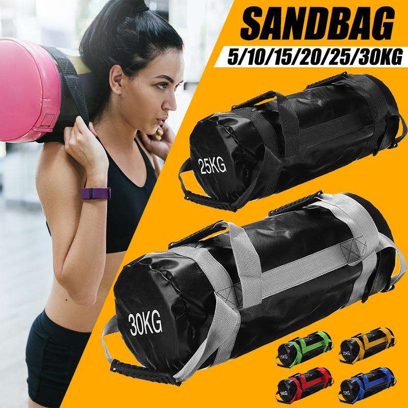 5-30kg Heavy Duty Weight Sand Power Bag Strength Training Fitness Exercise Cross-fits Sand bag Body Building Gym Power Sandbag