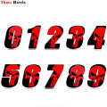 Three Ratels FTC-716# Racing Number Skull Motorcycle Car Sticker Decal
