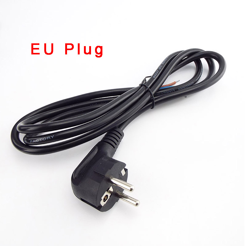 1.5m EU Plug Power Cable Open End Rewired Cable Laptop Power Supply Extension Cord For Electric Fan Vacuum Dishwashers