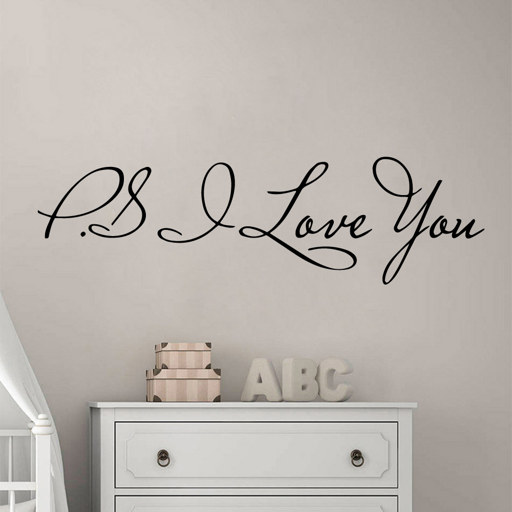 Romantic Love Always Forever Wall Sticker For Bedroom Decor Living Room Decoration Stickers Mural Removable Wall Decals Decor