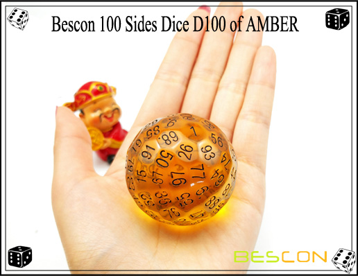 Bescon 100 Sides Dice D100 of AMBER-1