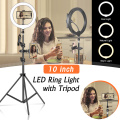 10" LED Ring Light With Tripod Stand Selfie Ring Light Photography Lighting For Photo Studio Youtube Make Up Video