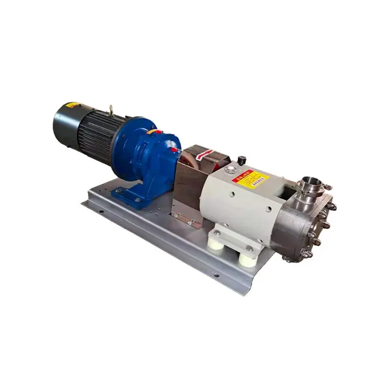 Stainless Steel 304 316L Food Grade Grease Gel Syrup Shampoo Chocolate Viscous Liquid Pump Rotor Rotary Lobe Pump