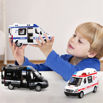 2 In 1 Police Toy Car Pull back Bump Deformation Robot Vehicle Model Driving Sports Cars Boys Toys Gift