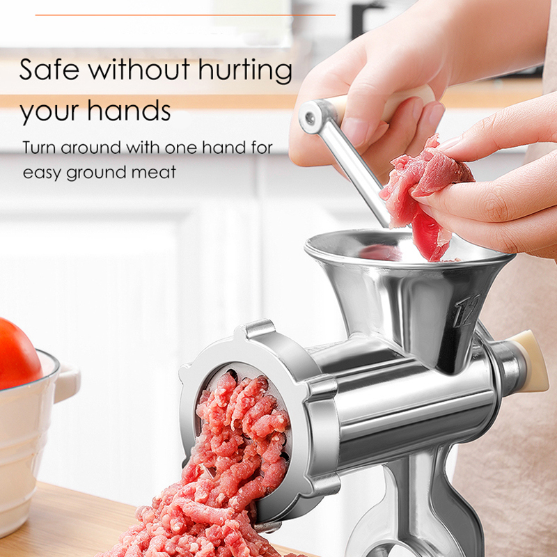 Kitchen Tools Manual Meat Grinder Hand Operated Beef Noodle Pasta Mincer Sausages Maker Gadgets Aluminum Grinding Machine