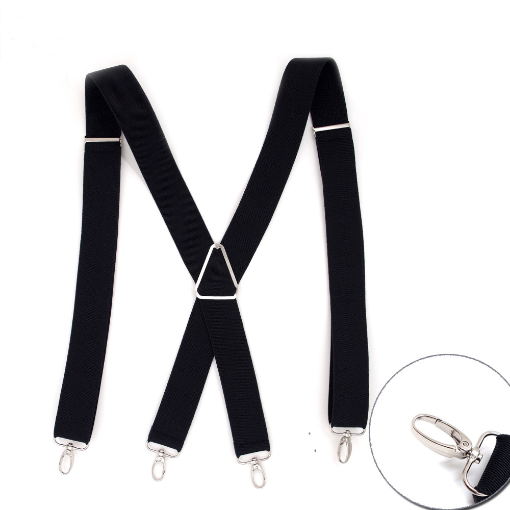 Fashion Suspenders New 4 Clips Braces Elastic Adjustable Suspensorio Bretelles Tirantes Casual Trousers ligas 3.5*120cm