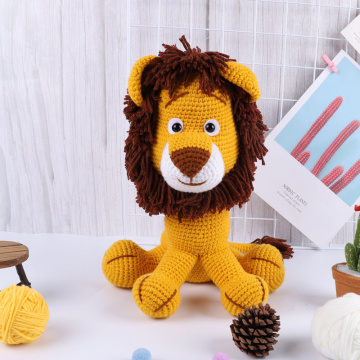 Knit Fabric Toy Lion Diy Knitting Unfinished Toys Dinosaur Cotton Rope Toy Sets Sale Nordic Style Birthday Gift Kit