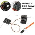 DSMX 6 CH AR6210 RC Receiver RX W/ Satellite Support for DSM2 SPEKTRUM DX6i DX7 DX8 DX9 JR DSX6 DSX7 DSX8 RC Transmitter Radio